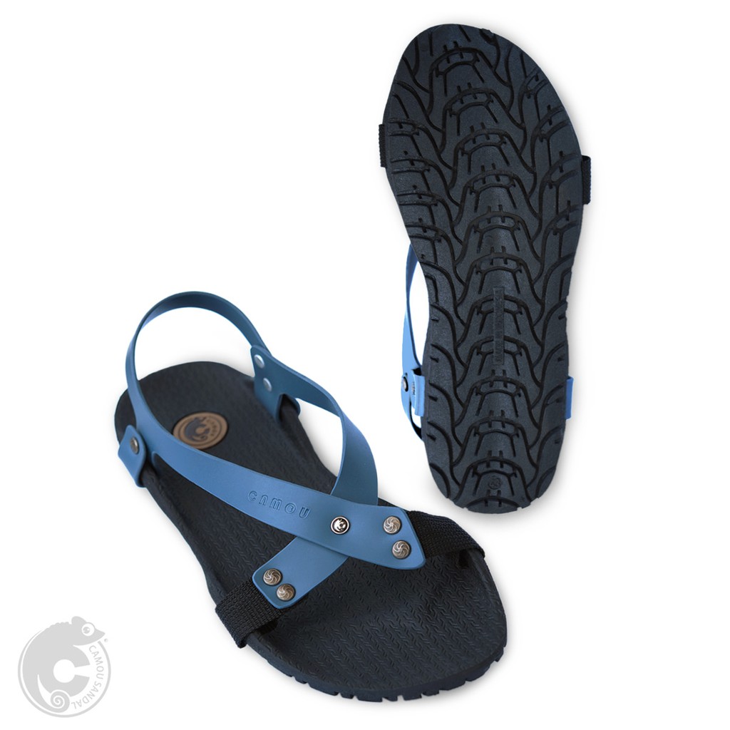 CAMOU - Borneo Blue - Sandal Gunung Sandal Tali Pria Anti Slip