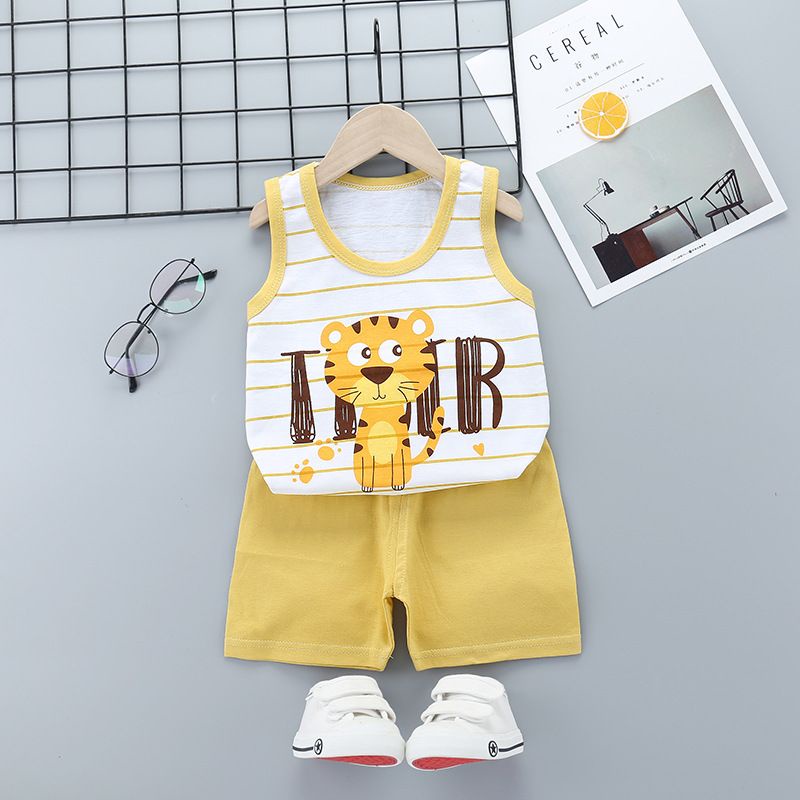 (3-32m) Setelan Baju Bayi/Setelan Baju Anak/ Setelan Baju Tanpa Lengan/ Setelan Baju Bayi Import