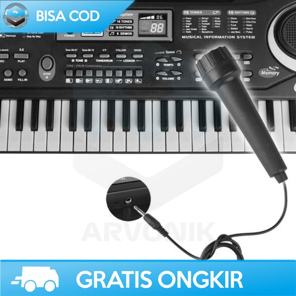 PIANO DIGITAL KEYBOARD ALAT MUSIK TAFFSTUDIO MQ-6106 ORIGINAL 61 KEYS