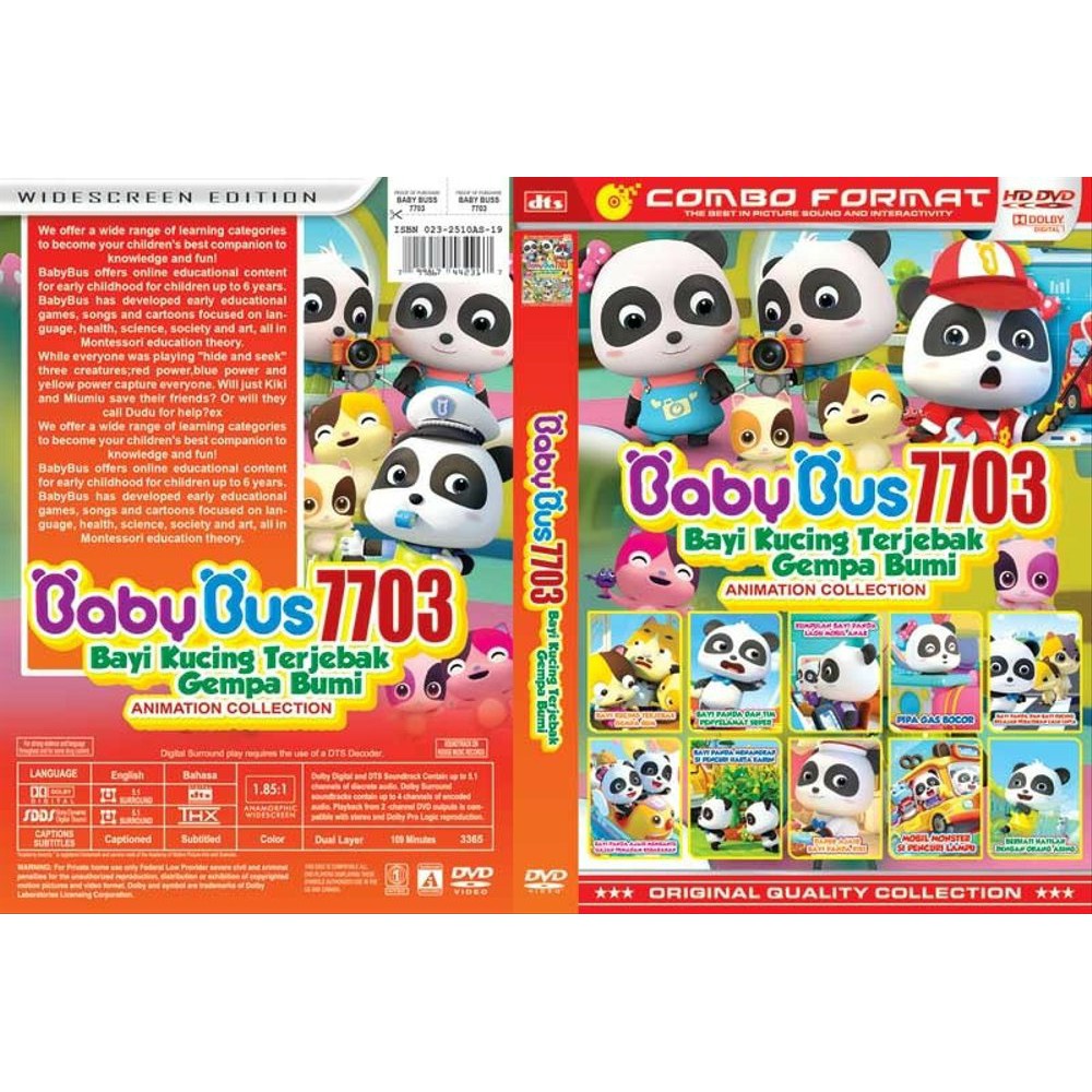 KASET DVD Animation anak Collection BABY BUS 7703  Animation anak Terlaris