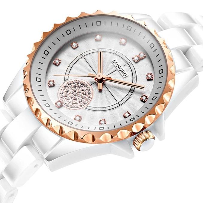 Longbo 80027 Jam Tangan Wanita Casual Bisnis Analog Quartz Keramik