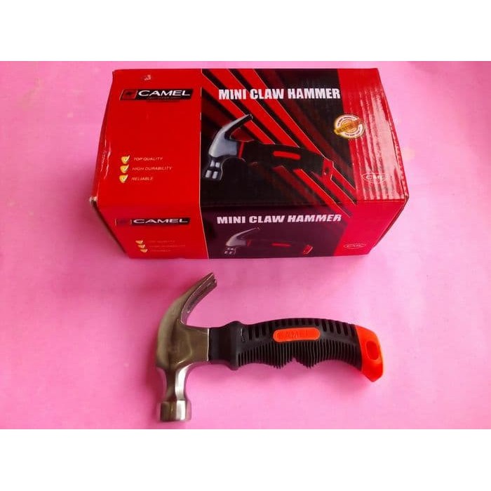 Palu Kambing Mini Palu Cebol / Martil Mini Gagang Karet / Claw Hammer