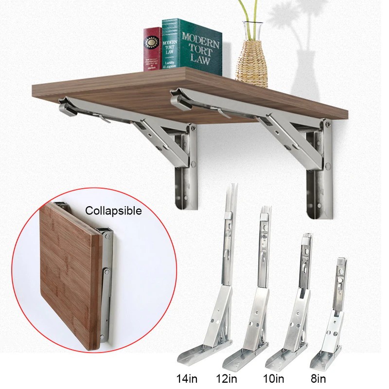 (MAINANKYU)  BRAKET IMPOR Bracket XIDA Engsel Siku Stainless RACK MEJA LIPAT FOLDING MAX LOAD 65KG