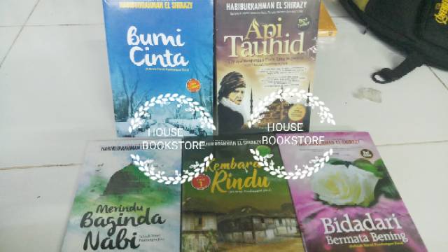 1 PAKET 5 NOVEL BEST SELLER HABIBURAHMAN EL SHIRAZY KERTAS BOOKPAPER-1