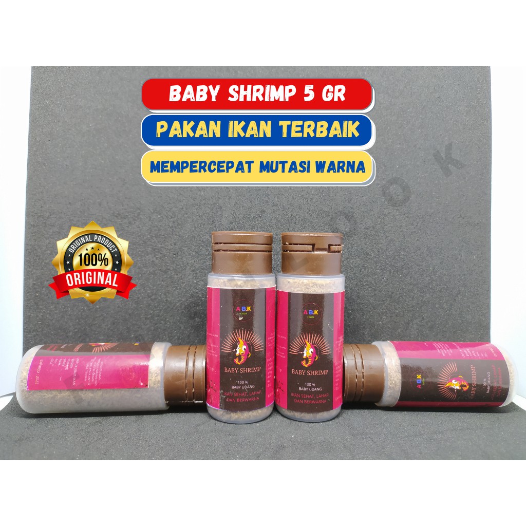 Baby shrimp 5gr / mini shrimp / pakan cupang dan guppy 5gr