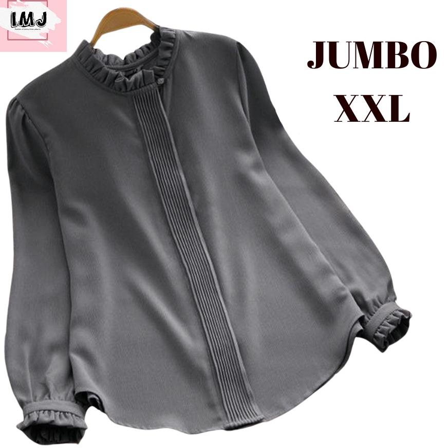12.12 FLASH SALE IMJ LILAC JUMBO baju atasan wanita  blouse korean style blouse wanita lengan panjan