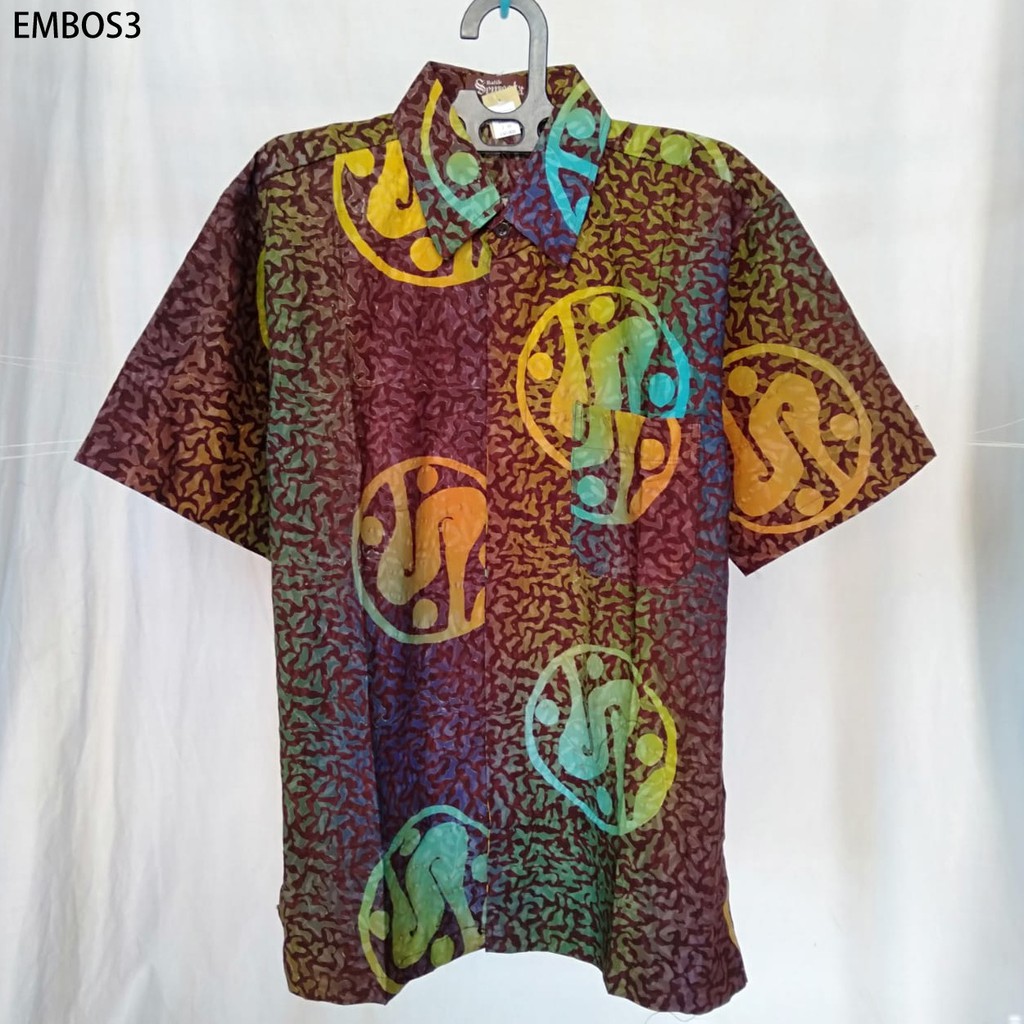 Hem Kemeja Batik Pekalongan Cap Pria Embos Timbul 3