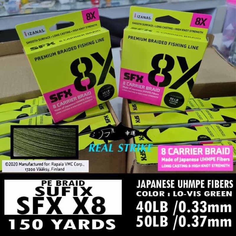 PE / BRAID SUFIX SFX X8 150 YARD