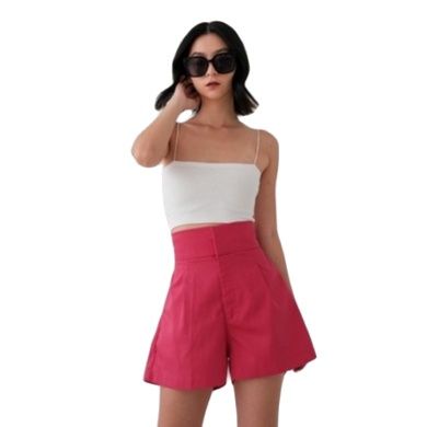 ZASKIYA - Rhea Shorts Pant Wanita / CELANA PENDEK HIGHWAIST WANITA MATT CREPE