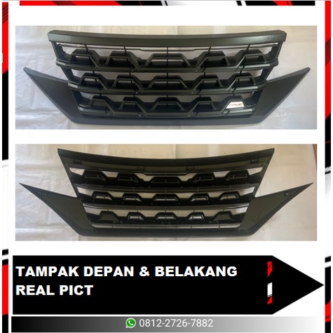 GRILL ALL NEW RUSH TERIOS 2018 MODEL FORTUNER MATE BLACK