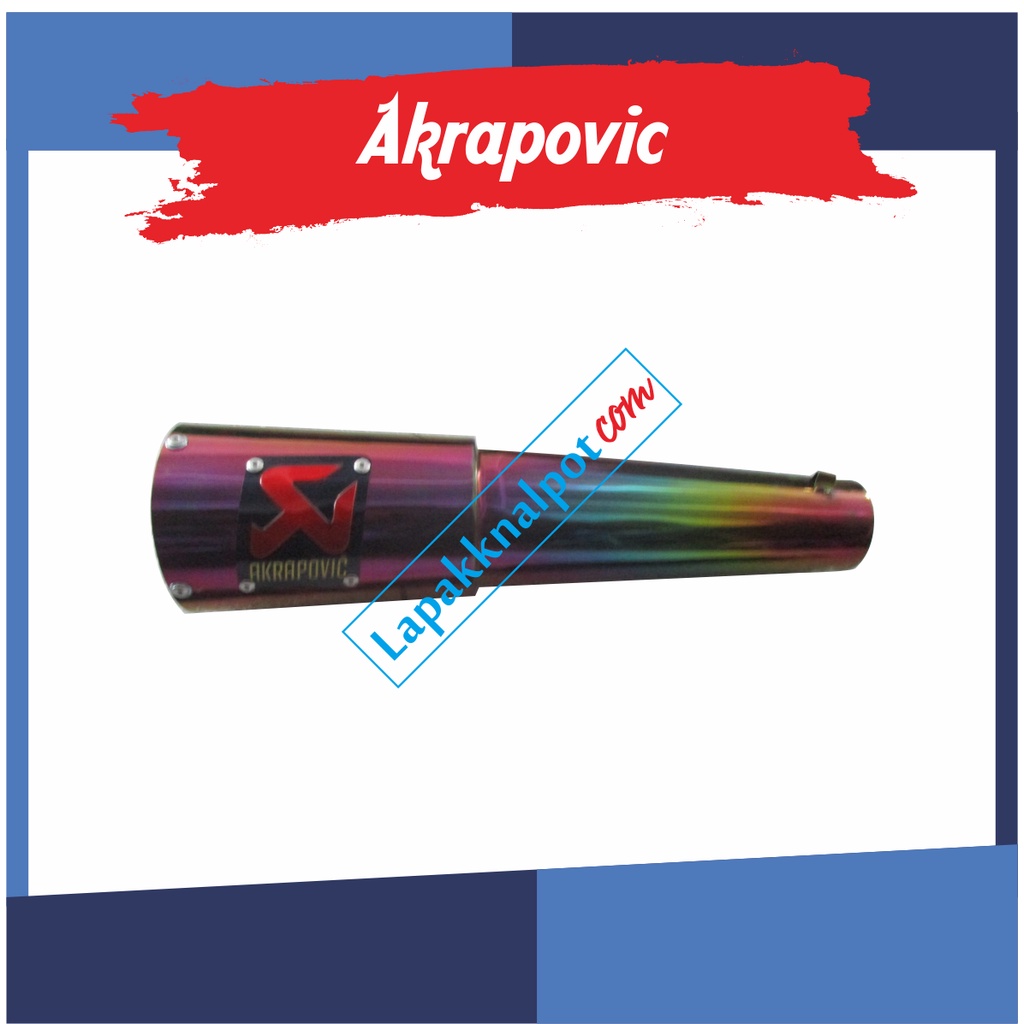 Silencer knalpot racing Akrapovic Gp M1 Rainbow