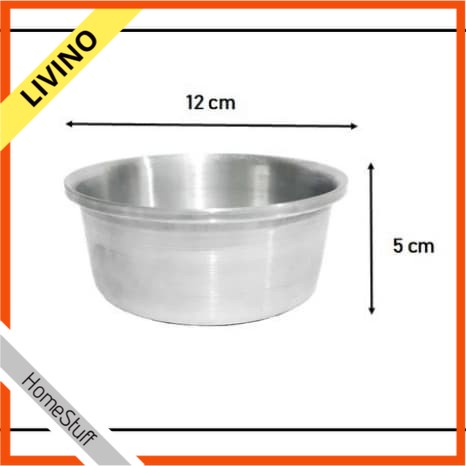 Baskom Mangkok Aluminium Kobokan Kobokan 12cm Wadah Alumunium Aluminium LIVINO