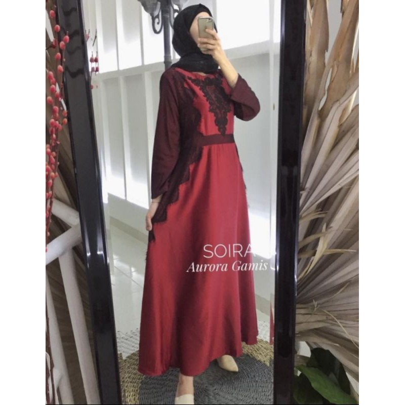 Aurora Dress Maxi Brukat by Soira