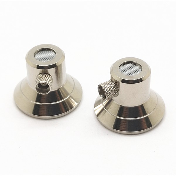 1pair DIY MMCX 15.4mm Silver earphone shell earbuds Earplug aluminum housing metal shell with MMCX socket