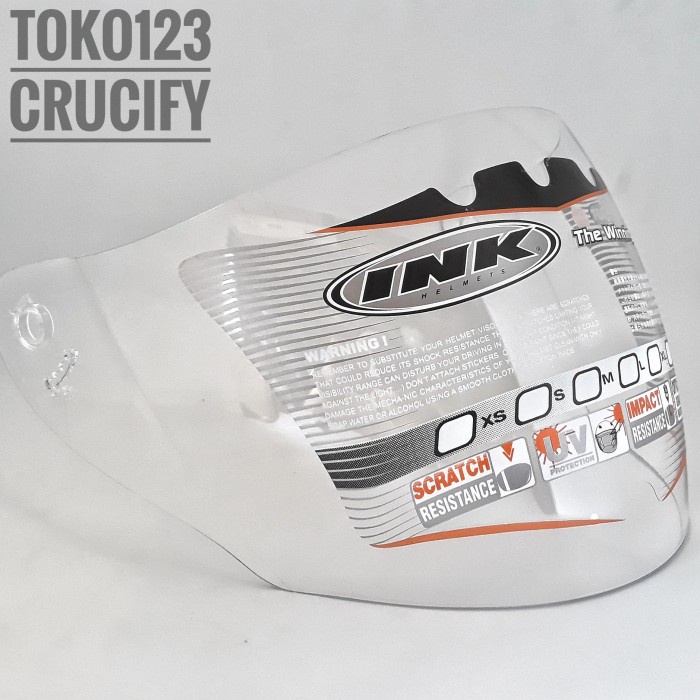 ♛ COD AKTIF ♛ Kaca helm KYT Galaxy KYT DJ Maru INK Centro ORI warna rainbow - INK putih