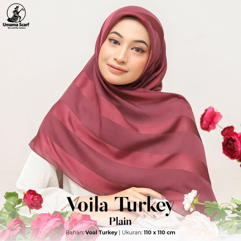 Umama Voal Turkey / Jilbab Voal Plain motif turkey Premium /Jilbab umama / Hijab Voal Umama