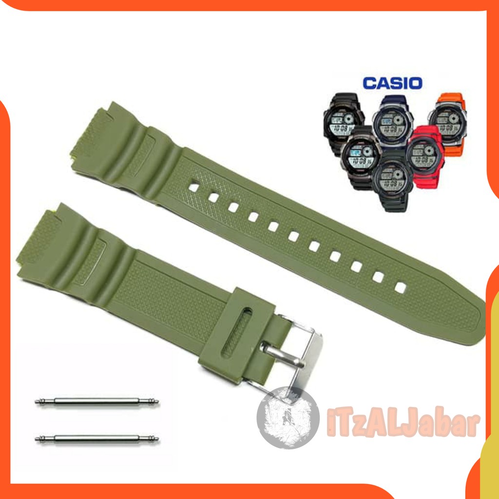 Tali jam Casio W S210 Strap tali jam tangan Casio WS210