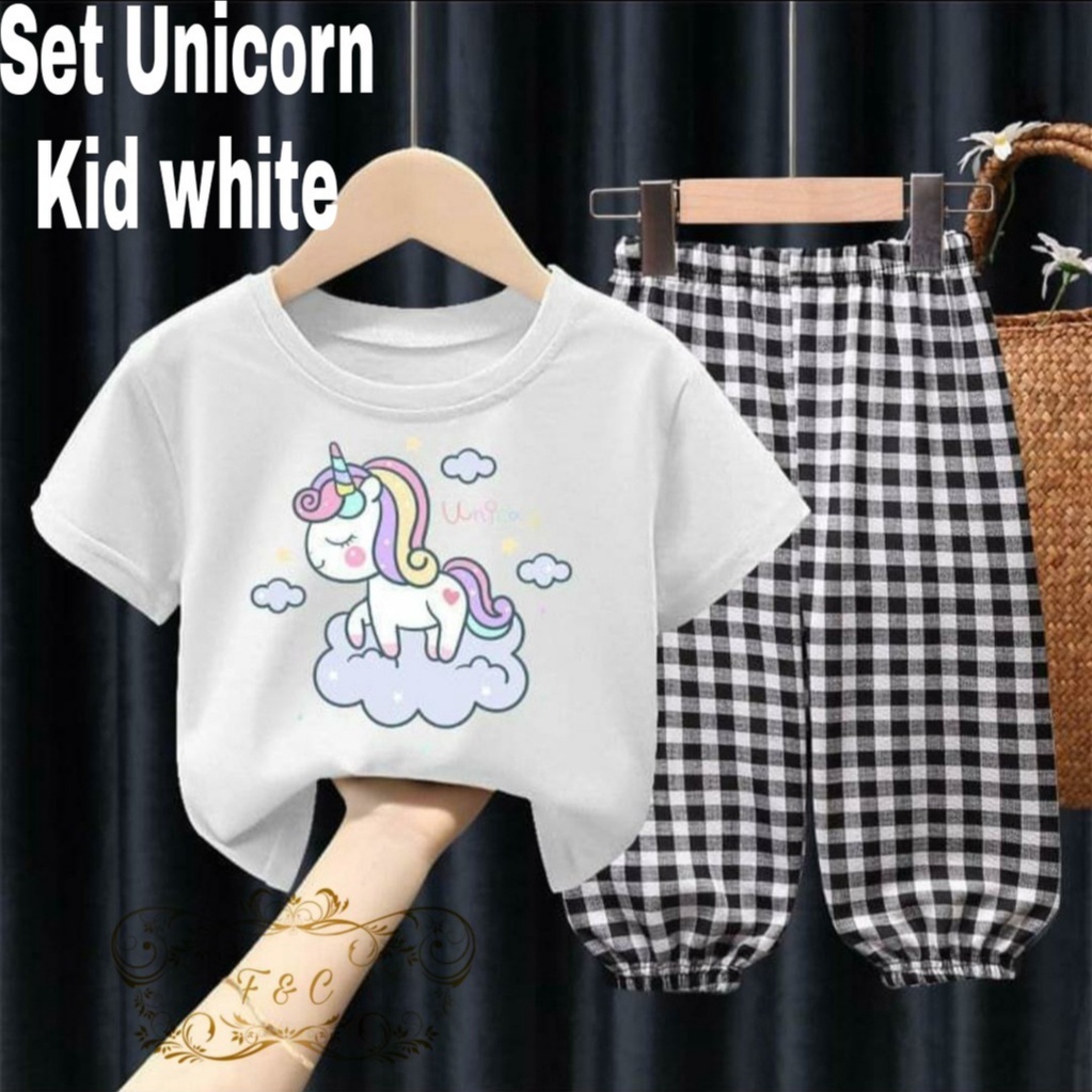 FWG - STELAN UNISQUARE KIDS / SETELAN / BAJU STELAN ANAK PEREMPUAN / SET ANAK TERBARU