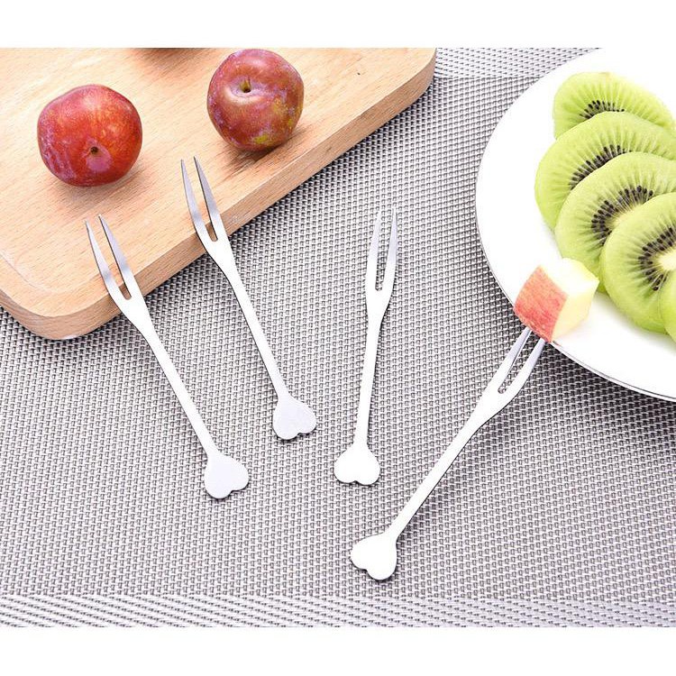 Garpu Kecil Mini Garpu Kue Buah Dessert Stainless Steel