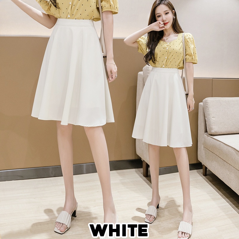 KARAKOREA R786 MIDI Flare A-Line Skirt Rok Flare Rok Midi/Rok Korea Skirt