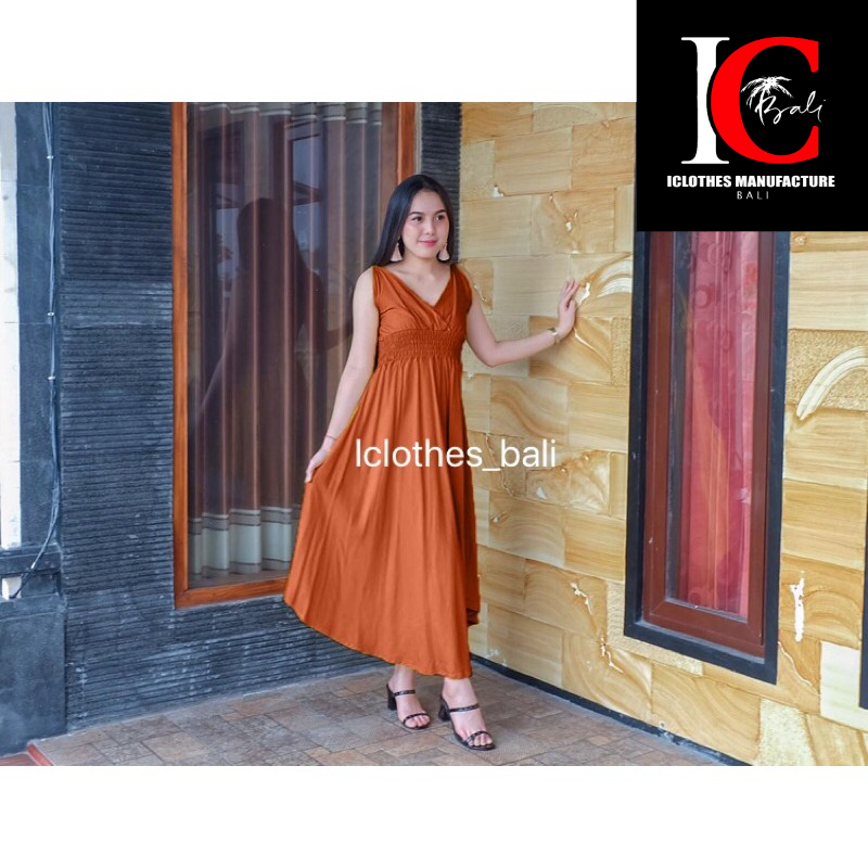 DRESS TALI MOTIF POLOS MT015/DASTER BALI/LONG DRESS/DRESS MOZA BALI/GROSIR BALI/GROSIR DRESS/DRESS BAL