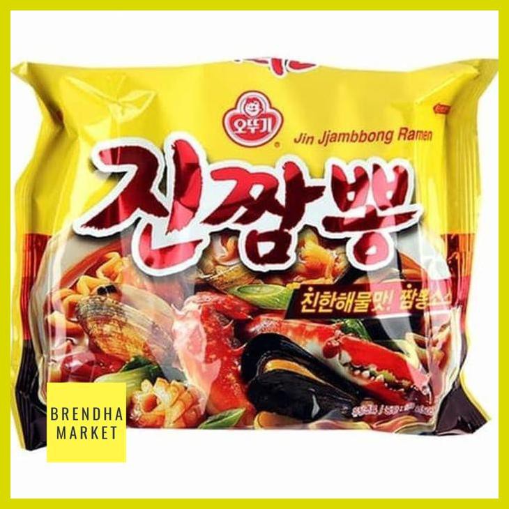 

[ Ottogi Jin Jjambbong Spicy Seafood Ramen Noodle Mie Korea (Non Halal)]