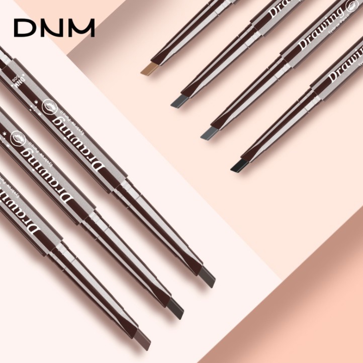 DNM Double Head Triangle Alis Pensil Alis Tahan Lama Alat Makeup Multi Fungsi