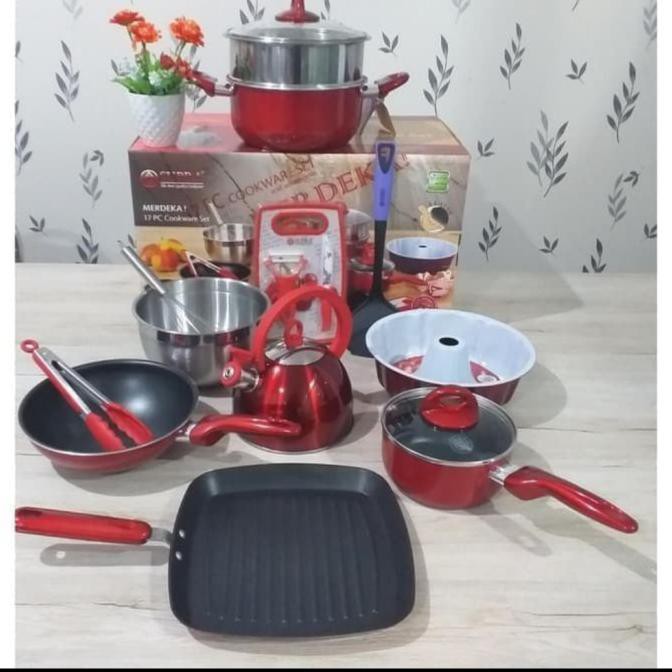 Panci Supra Set 17 Pcs Merdeka Premium/Cookware Set Premium Quality Sarah78801