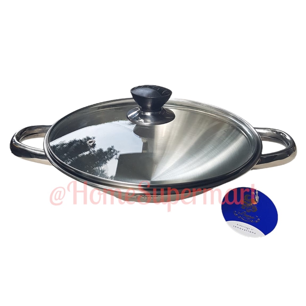 WAJAN BIMA ELEMENT WAJAN STAINLESS WAJAN WOK KUALI 25CM, SUS 304 1203 - Wajan 25 Cm