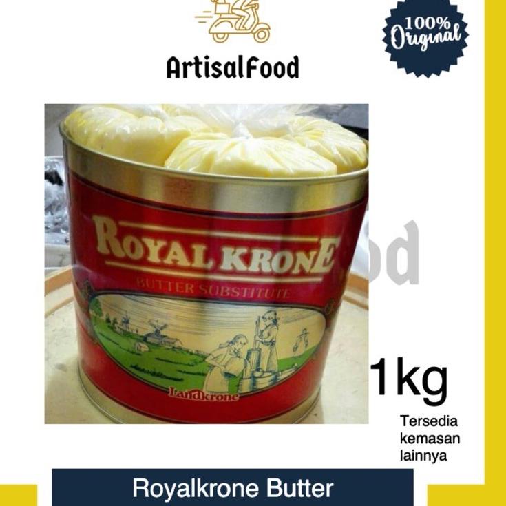 

AJOP Royal Krone Royalkrone Landkrone Butter Mentega 1kg Room Butter kiloan 1 kg (•”̮ •)з 35