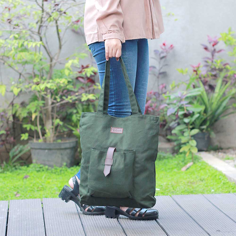Tas Totebag Cewe Wanita Selempang Brand Totemi Motif Lokal Premium TTM 037