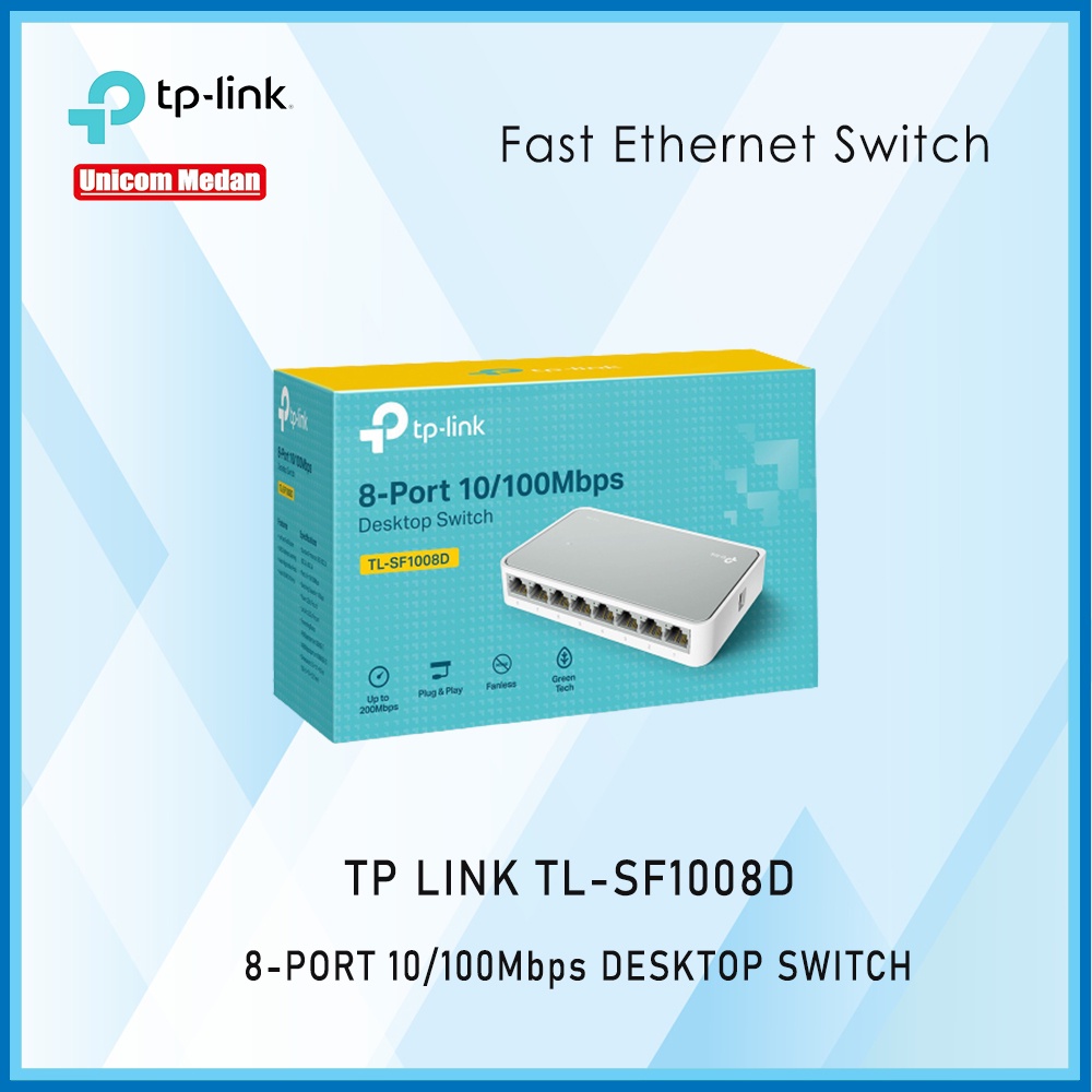 TP LINK TL-SF1008D Desktop Switch Hub 8 port 10/100Mbps