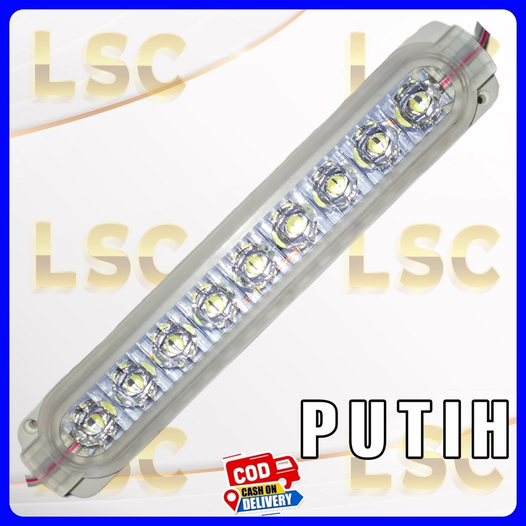 Lampu led Ultrasonik 9 mata bening flat 12v dan 24v
