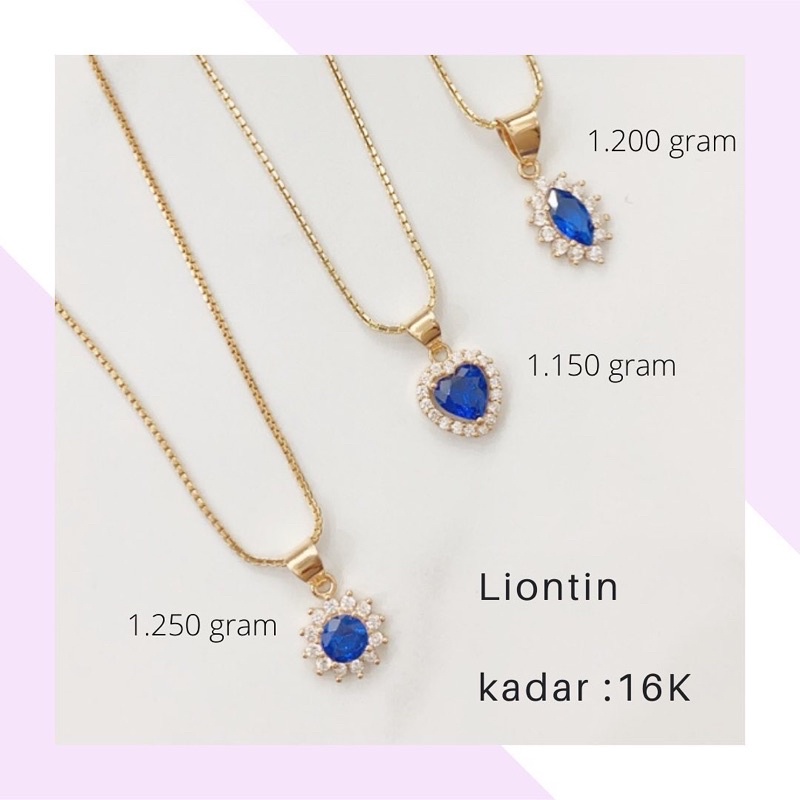Liontin Emas Mata Biru