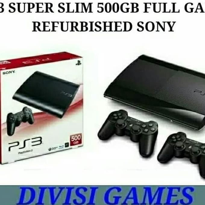 PROMO HARI INI  Ps3 Super Slim 500Gb Ofw (Psn)Full Game Refurbish By Sony 1DT