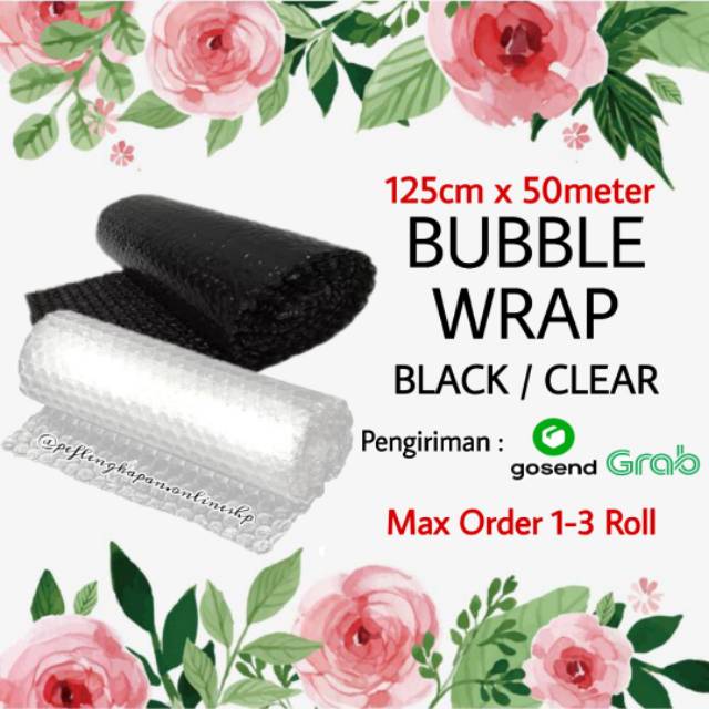 

Bubble Wrap / Bubble Wrap Bening / Bubble Wrap Hitam / Bubble Wrap Roll / Bubble Wrap 125 x 50