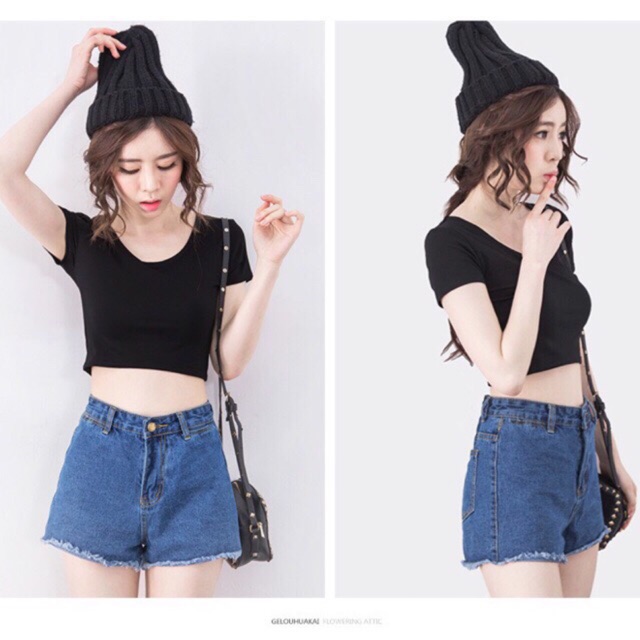 Korean Basic Crop Tee