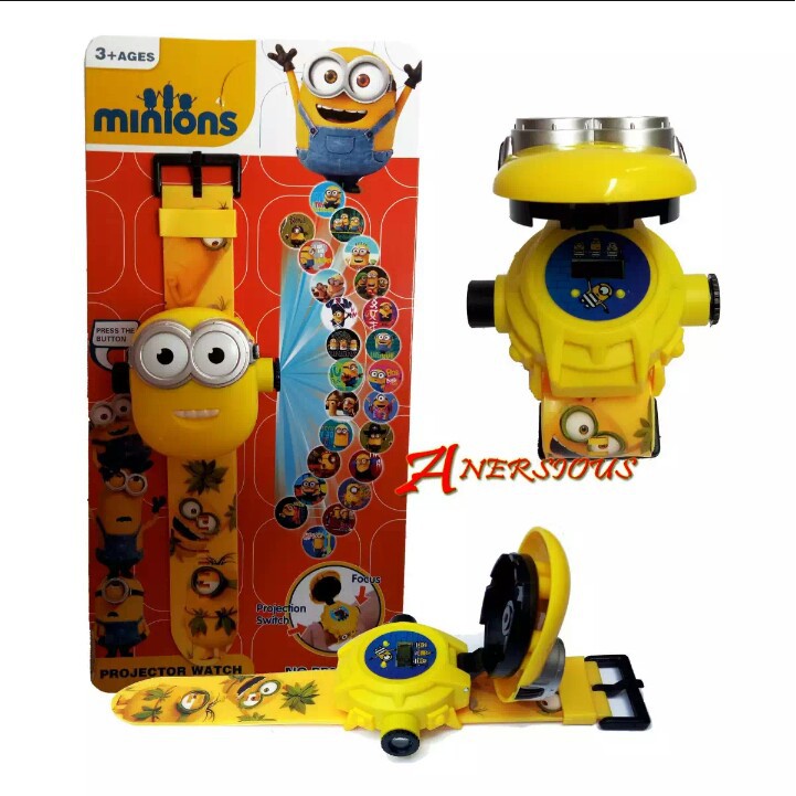 Jam Anak Proyektor Jam Tangan Anak Minion Jam Fashion Anak