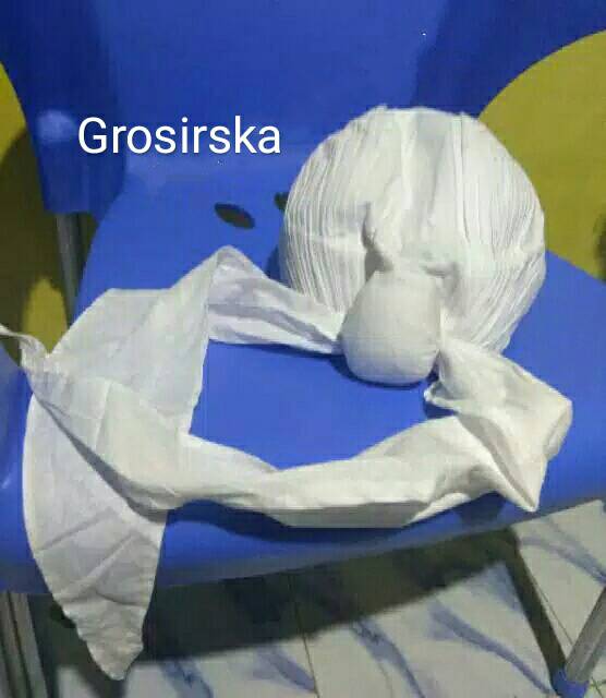 Blangkon jogja lipat putih polos sliwir halus