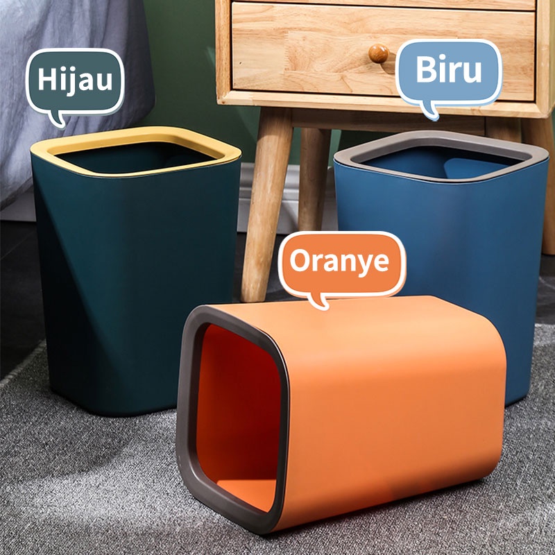 Letyeah &amp; Kaizenliving Tempat sampah besar kuat dan tahan lama / tong sampah gaya nordic minimalis / trash bin