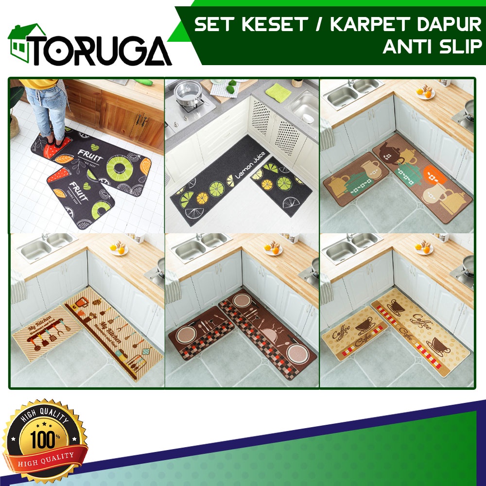 Karpet Keset Trendy Alas Kaki Dapur Pintu Kamar Ruangan Set Kitchen Anti Slip