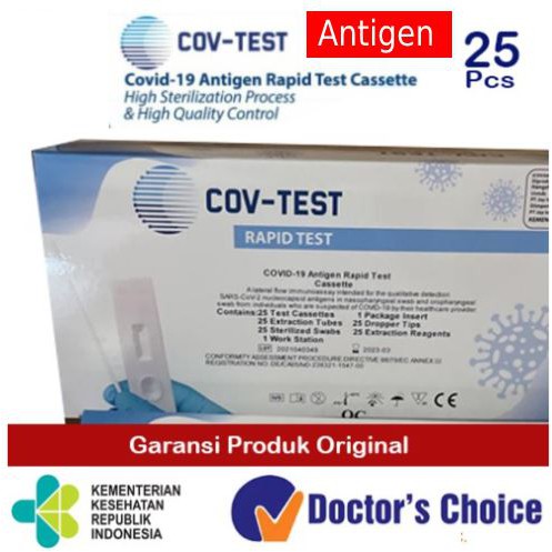 COV-TEST Rapid Test Antigen SARS-CoV-2 COVID-19 - 25 test/box