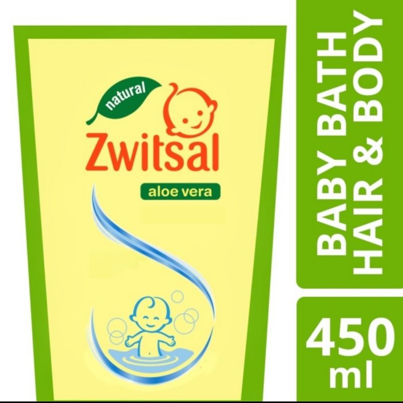 Zwitsal Baby Bath Hair And Body Natural Aloe Vera 450 ML - Sabun bayi