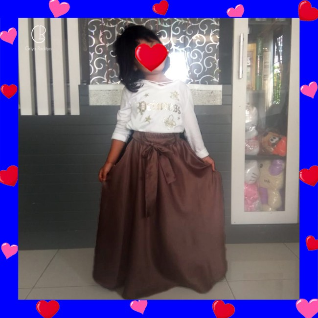 Rok Anak Perempuan Panjang Payung Pesta Lebar Velvet umbrella skirt Griyaraditya Almira Rok Princess