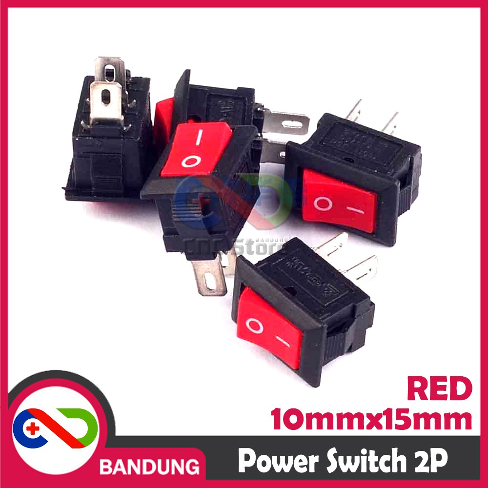 ROCKER SWITCH SAKLAR POWER KCD11 10X15MM 250V 3A 125V 6A AC 2 PIN SPST