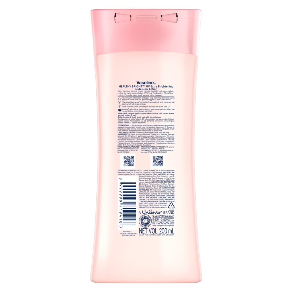 Vaseline hand body lotion