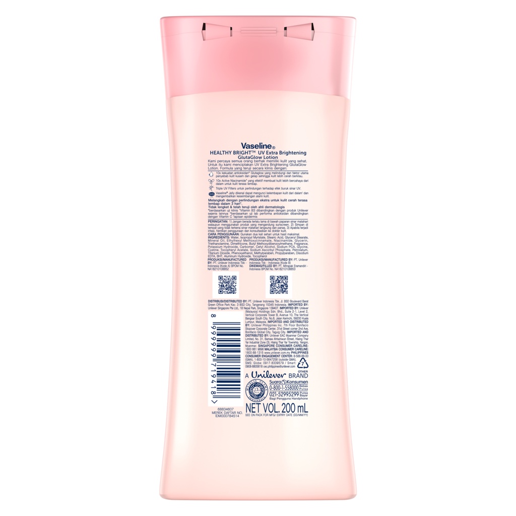 Vaseline hand body lotion