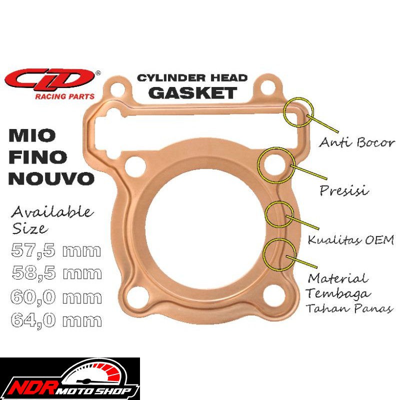 PAKING TEMBAGA CLD RACING MIO OS 54 57 5 64 MM