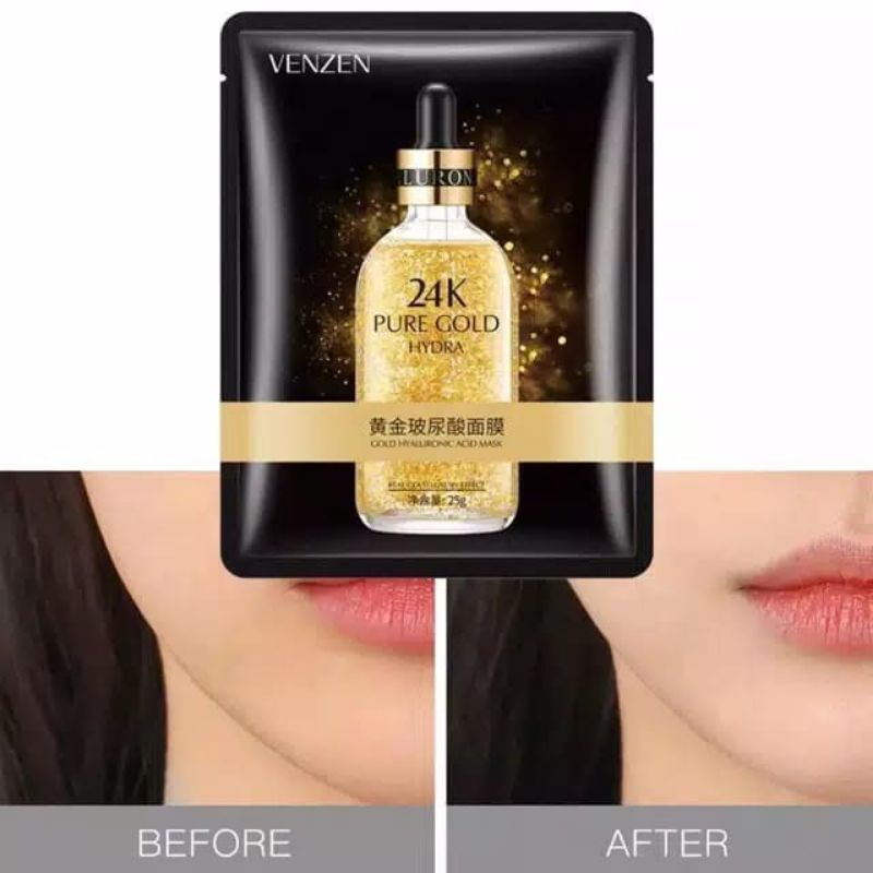 VEZE 24K Gold Mask sheet MASKER WAJAH 24K gold