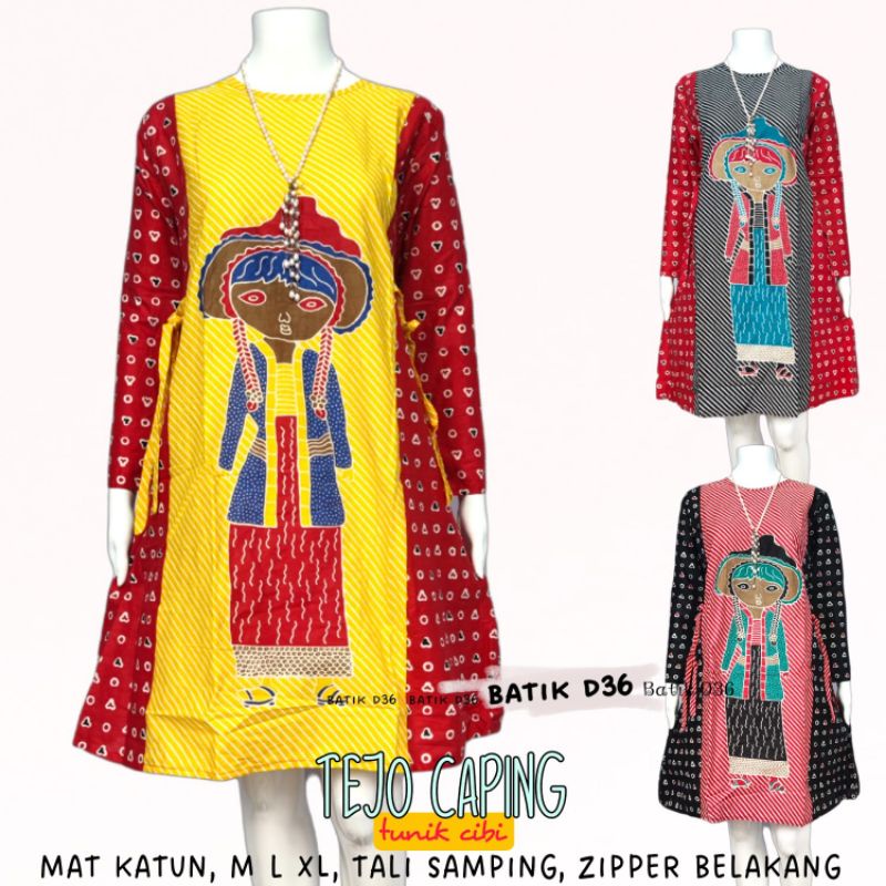 TUNIK CHIBI | MOTIF TEJO CAPING | ATASAN BAJU | KANTORAN KULIAH